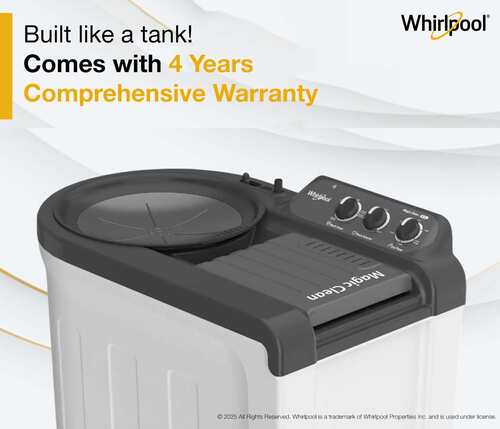 Whirlpool 8 kg Washing Machine Semi Automatic Top Loading for Efficient Laundry