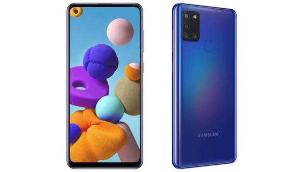 Samsung Galaxy A21s comes in three colour options of blue, black and white.