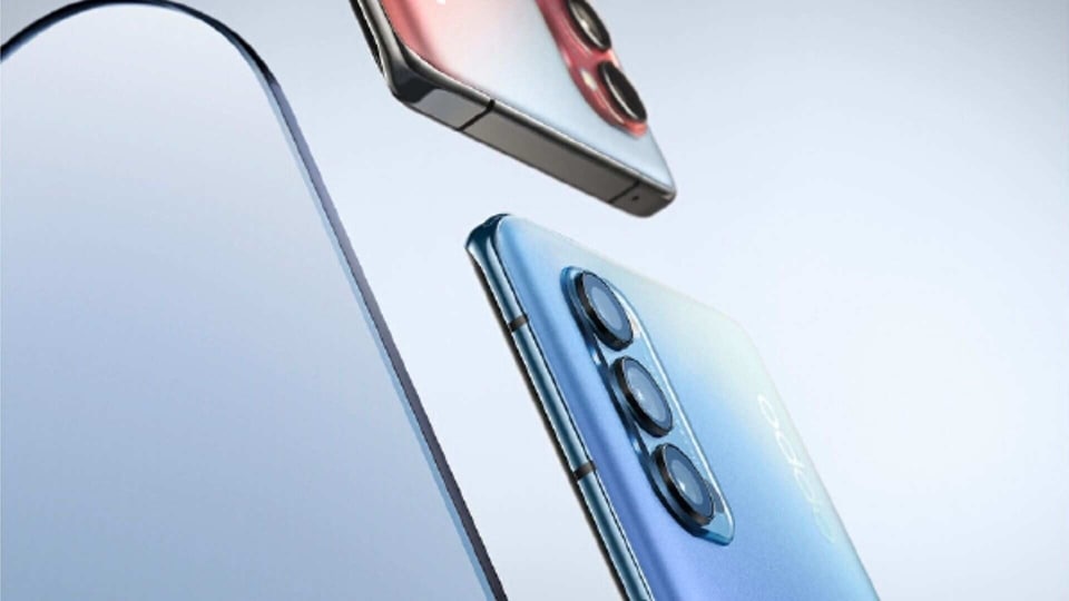 Oppo Reno 4 series will come in two colour options of blue and red.