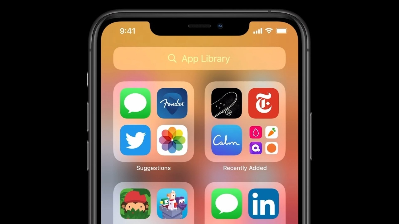 Preview of the new App Library Preview of the new App Library