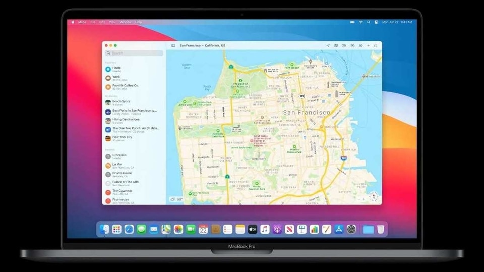 How Apple Maps looks on macOS Big Sur.