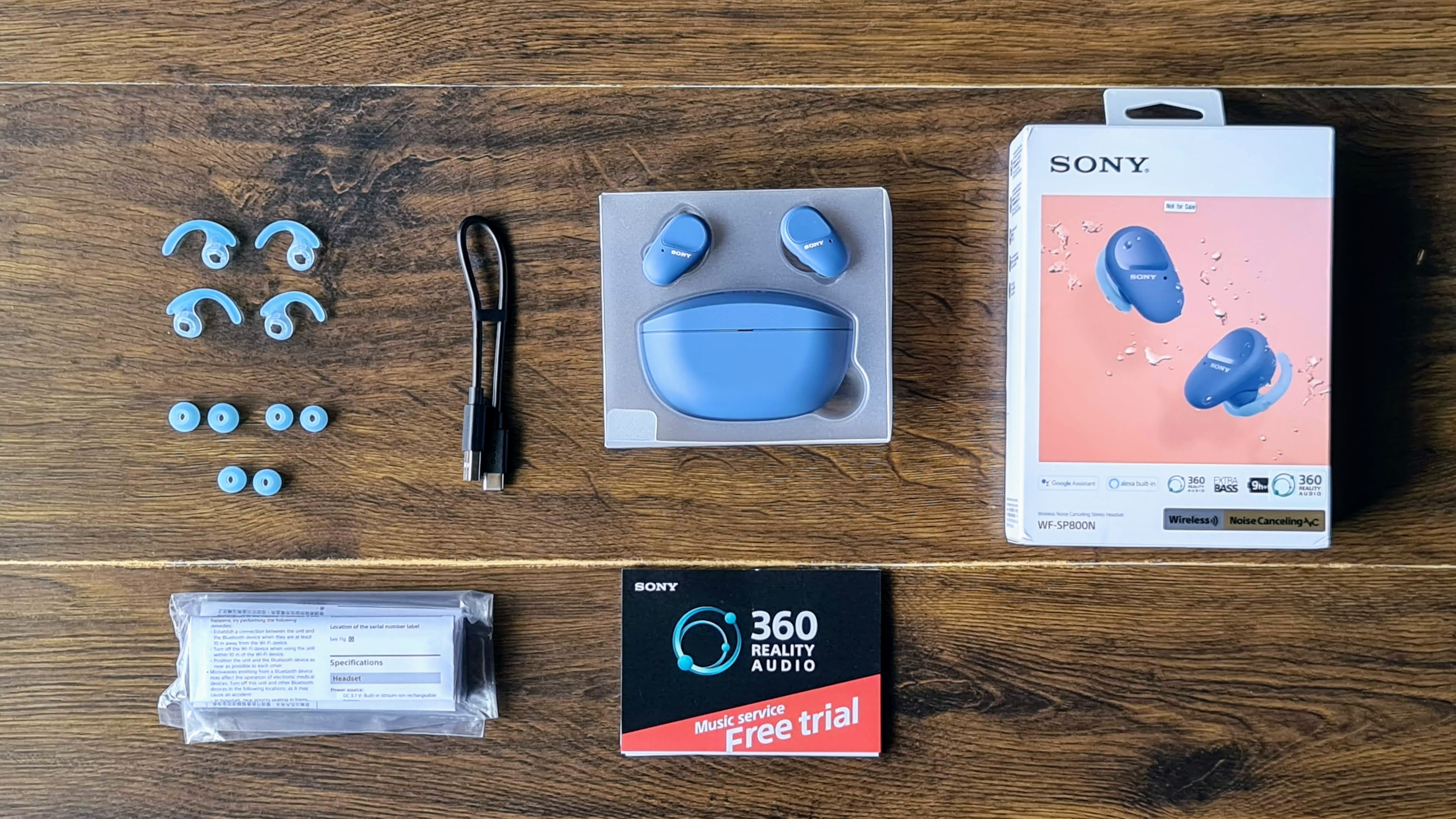 You get eartips+arcs with different sizes inside the box along with the USB Type-C charging cable and the earbuds themselves. You get eartips+arcs with different sizes inside the box along with the USB Type-C charging cable and the earbuds themselves.