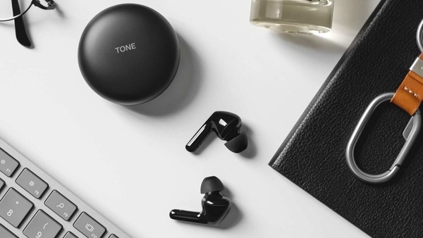LG Tone Free wireless earbuds.
