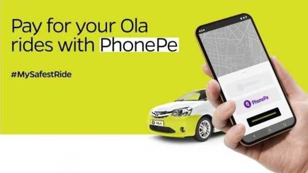 PhonePe integration is available only in Ola's Android app.