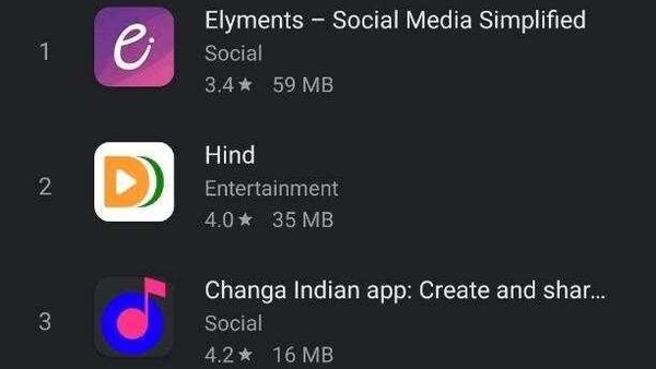Top trending apps on Google Play Store.
