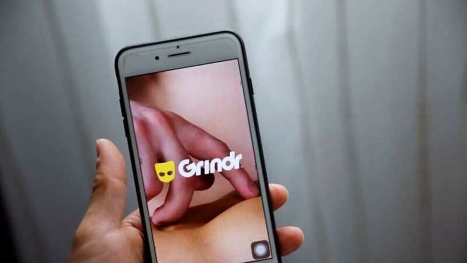 Grindr app is seen on a mobile phone in this photo illustration taken in Shanghai, China March 28, 2019.