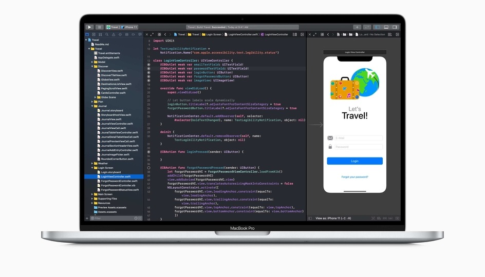 Develop in Swift is geared towards high school and higher education students and teaches both Swift and Xcode on Mac. While Develop in Swift is slightly advanced, Everyone Can Code is meant for new students starting off. 