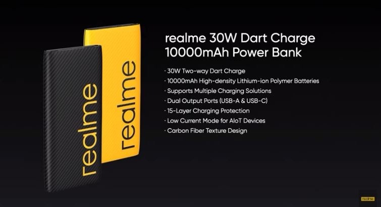 Realme 30W Dart Charge power bank.