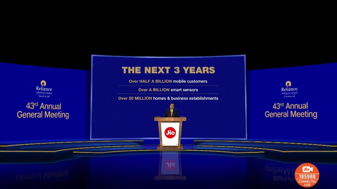 Jio's vision. Jio's vision.
