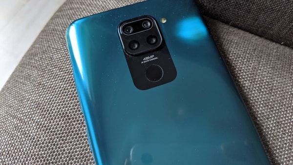 The Redmi Note 9 features four rear cameras on the back.