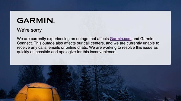 Garmin’s outage began on Wednesday and carried on through the weekend.