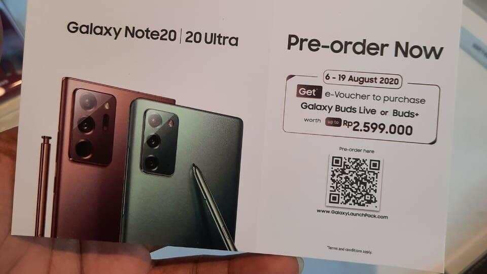 Samsung Galaxy Note 20 pre-order details.