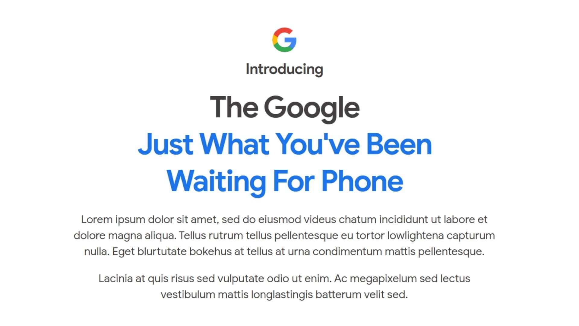 Google Pixel 4a in “Lorem Ipsum”. Google Pixel 4a in “Lorem Ipsum”.
