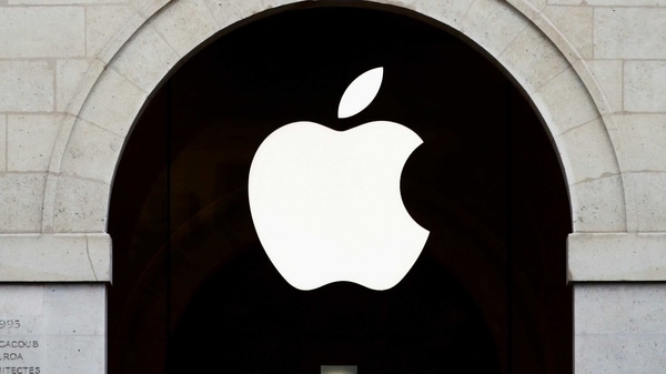Apple logo is seen on the Apple store at The Marche Saint Germain in Paris, France July 15, 2020.&nbsp;