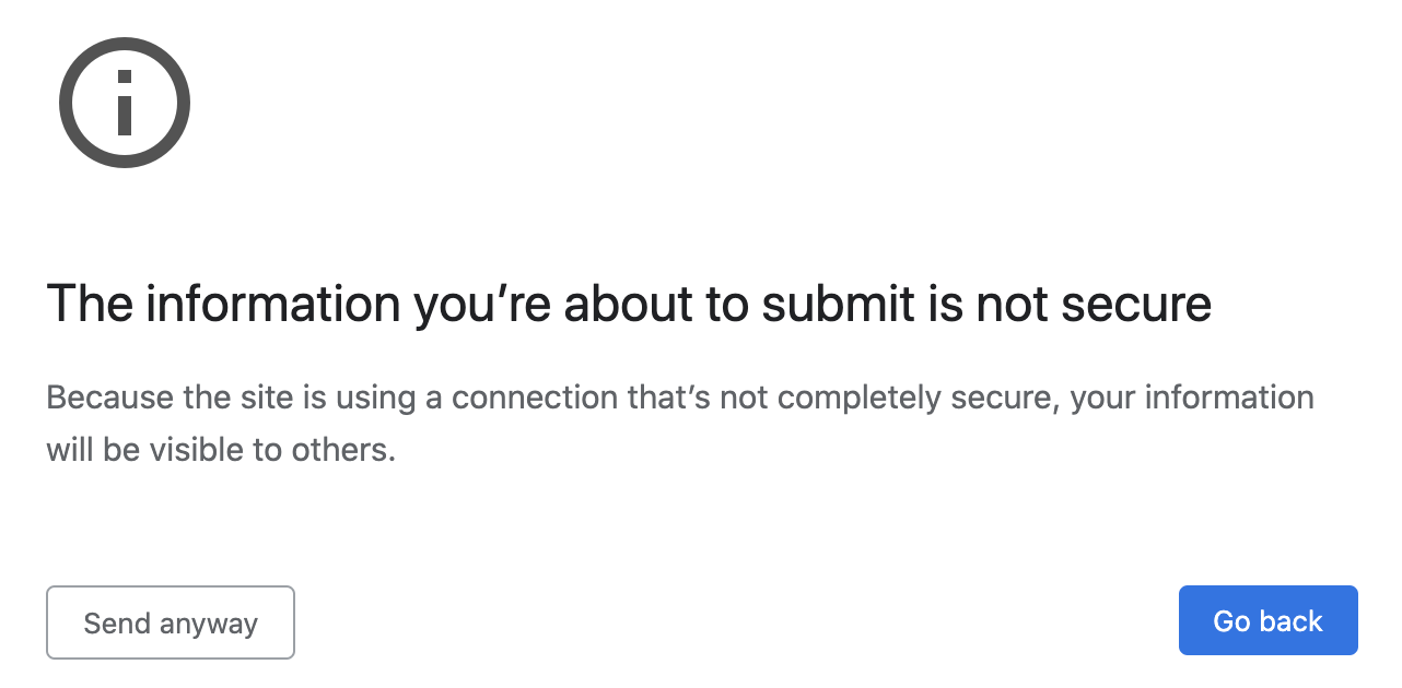 Tbe browser will check with you agan before you hit submit. Tbe browser will check with you agan before you hit submit.