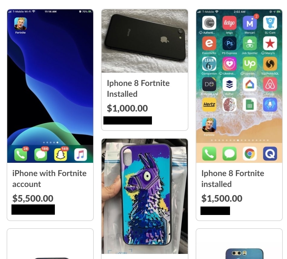 iPhones com Fortnite instalado estão sendo vendidos a preço de