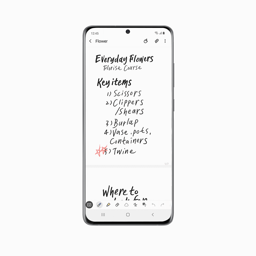 Samsung Notes app. Samsung Notes app.