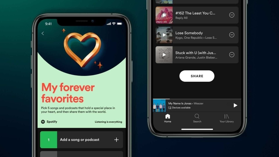 Spotify's new lets you create your top 5 favorite songs