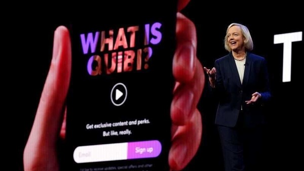 Quibi CEO Meg Whitman speaks during a Quibi keynote address at the 2020 CES in Las Vegas, Nevada, U.S., January 8, 2020. 