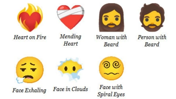 Emoji 13.1 features face with spiral eyes, woman with beard and more.