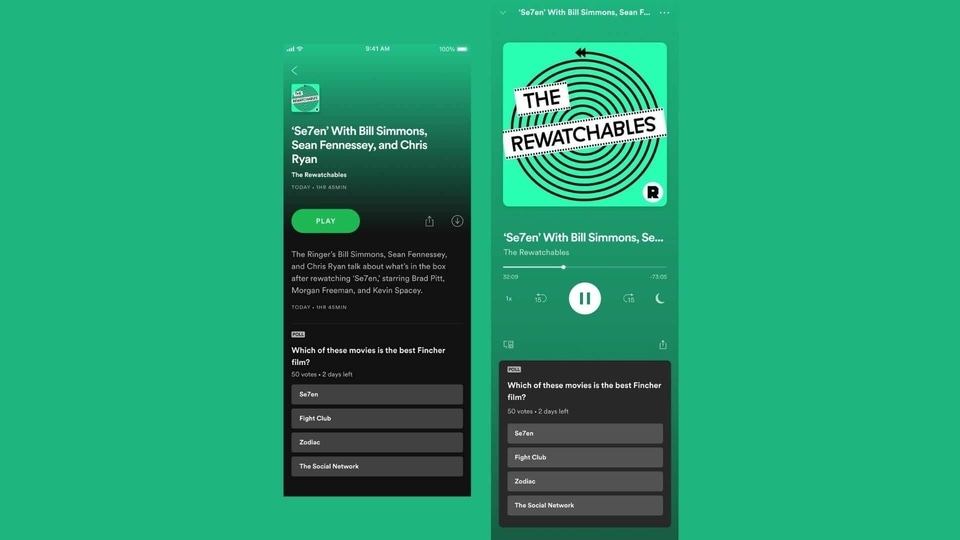 Spotify polls for podcasts