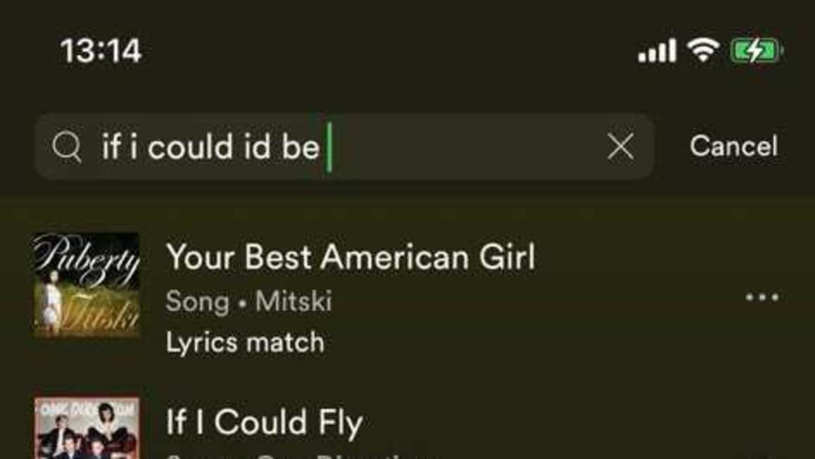 All you need to do is type in the lyrics you remember into Spotify’s search bar and the app will pull up the songs that match. All you need to do is type in the lyrics you remember into Spotify’s search bar and the app will pull up the songs that match.