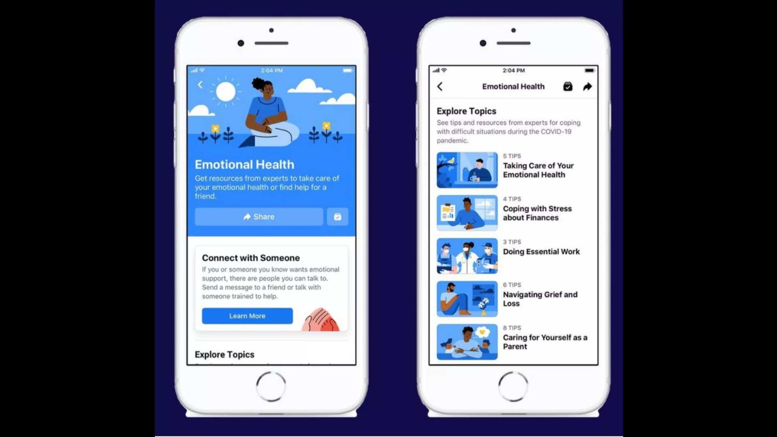 A resource center will help connect users on the platform and the other apps (WhatsApp, Messenger and Instagram) with services and support, Facebook announced in a blog post.