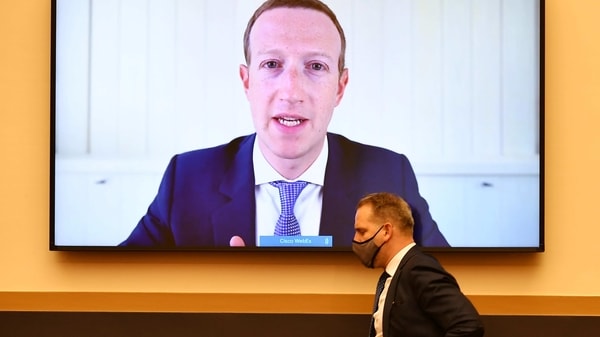 Facebook CEO Mark Zuckerberg testifies before the U.S. House of Representatives Judiciary Subcommittee on Antitrust, Commercial and Administrative Law in Washington, DC, July 29, 2020. 