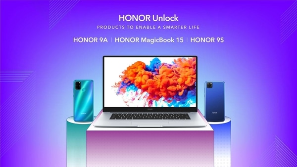 Honor 9S, Honor 9A and MagicBook 15 laptop.