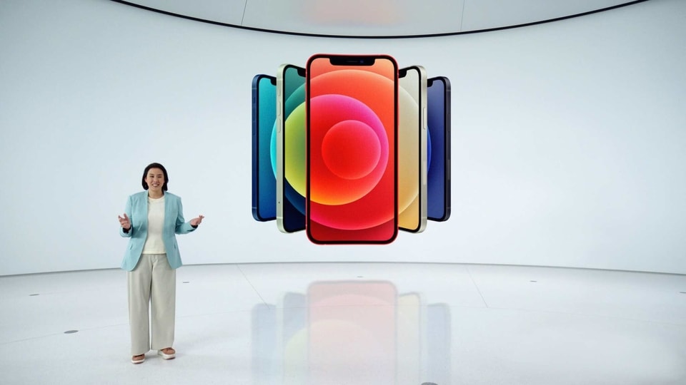 In this screen grab released by Apple,  Apple's vice president of iPhone Product Marketing Kaiann Drance unveils the new iPhone 12 during an Apple event at Apple Park in Cupertino, California on October 13, 2020. (Photo by Apple Inc. / Apple Inc. / AFP) / RESTRICTED TO EDITORIAL USE - MANDATORY CREDIT 