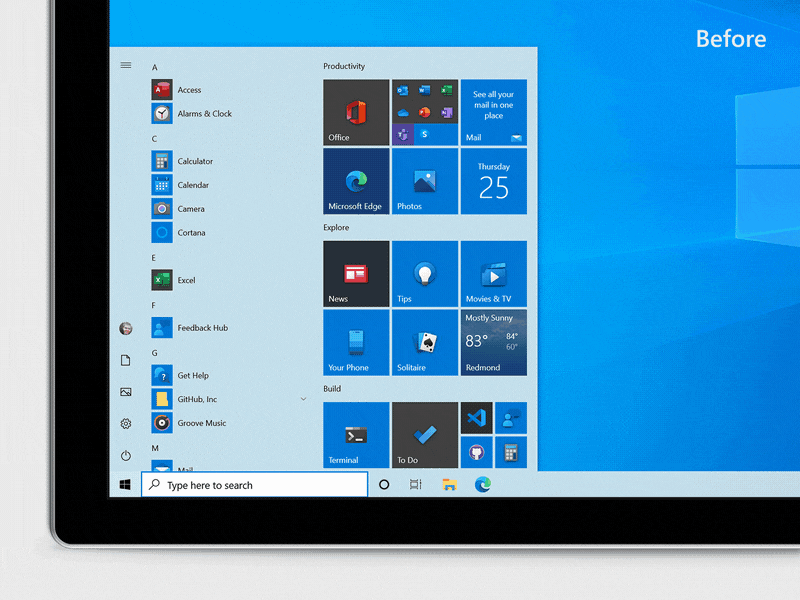 windows 10 update microsoft edge icon on taskbar