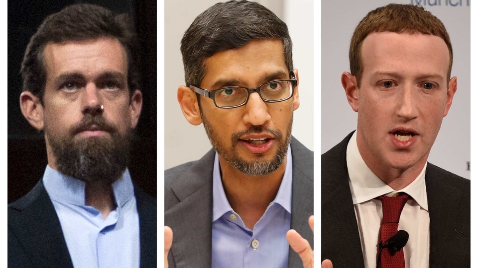 Less than a week before Election Day, the CEOs of Twitter, Facebook and Google are set to face a grilling by Republican senators who accuse the tech giants of anti-conservative bias. Democrats are trying to expand the discussion to include other issues such as the companies’ heavy impact on local news. (AP Photo/Jose Luis Magana, LM Otero, Jens Meyer)