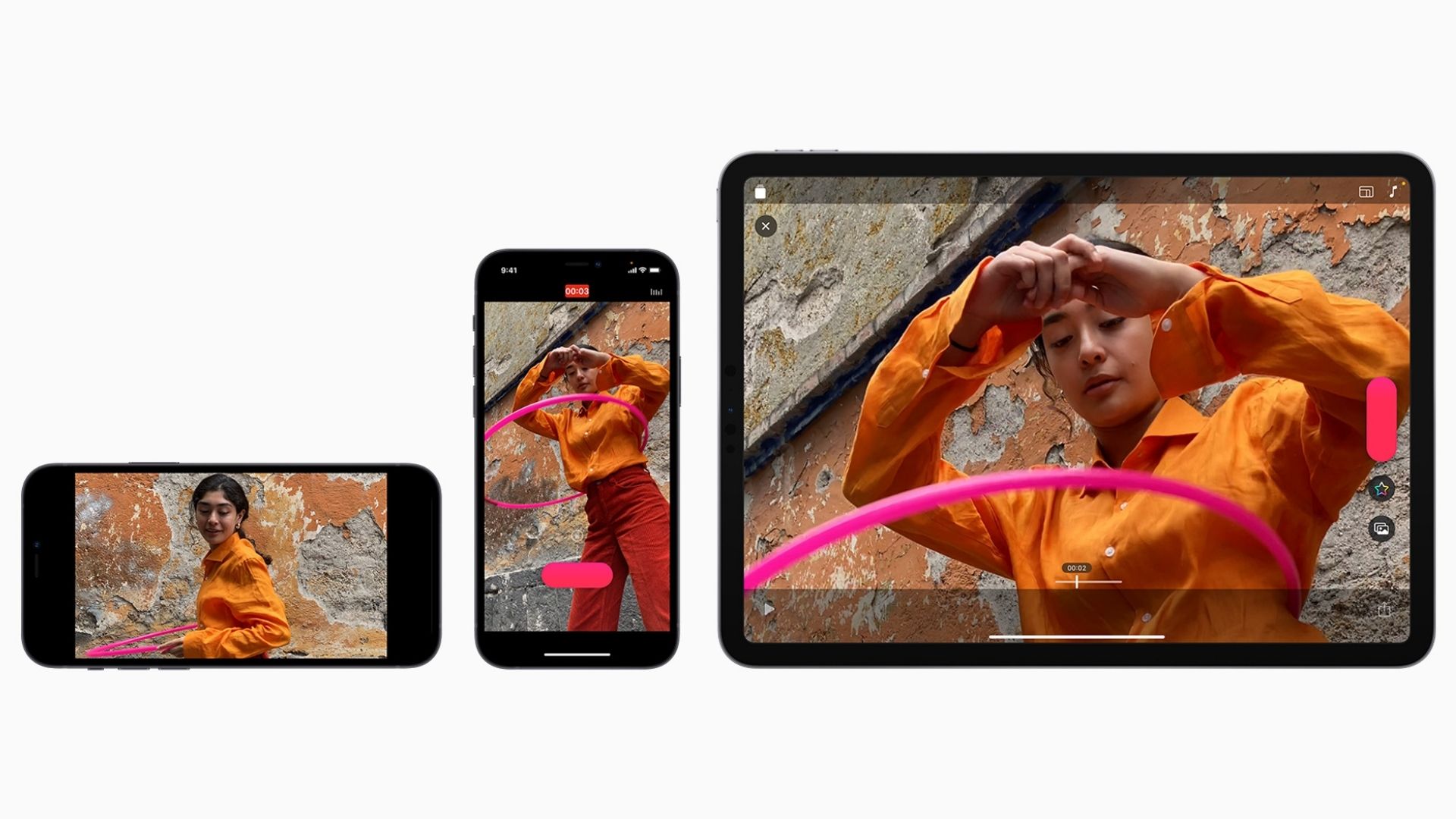 Apple Clips supports video editing in multiple screen ratios.