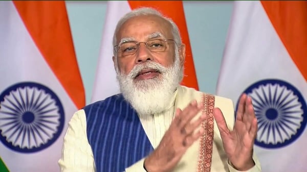 Prime Minister Narendra Modi addresses after virtually inaugurating Bengaluru Technological Summit 2020, in New Delhi.