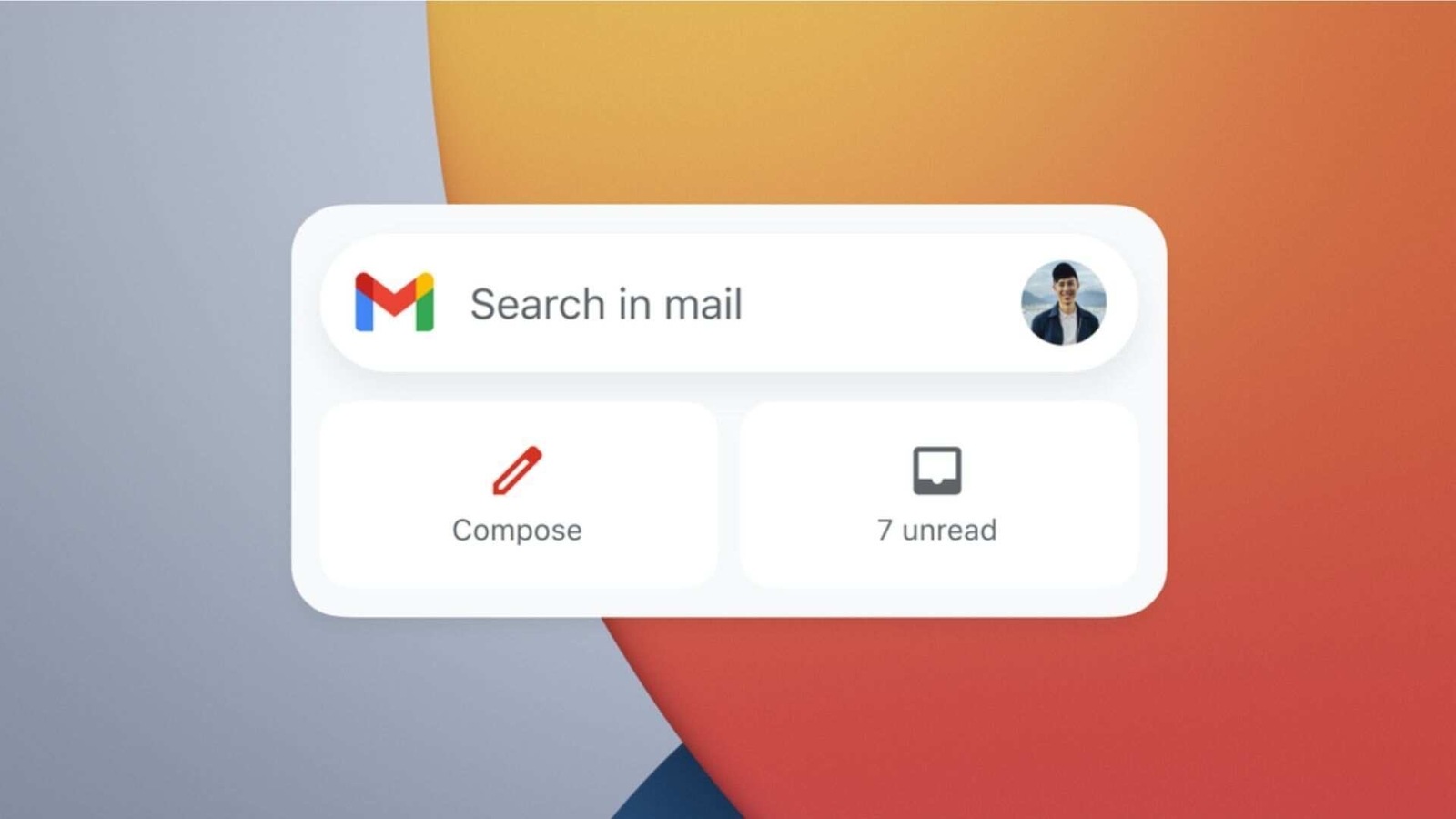 Gmail widget on iOS 14.