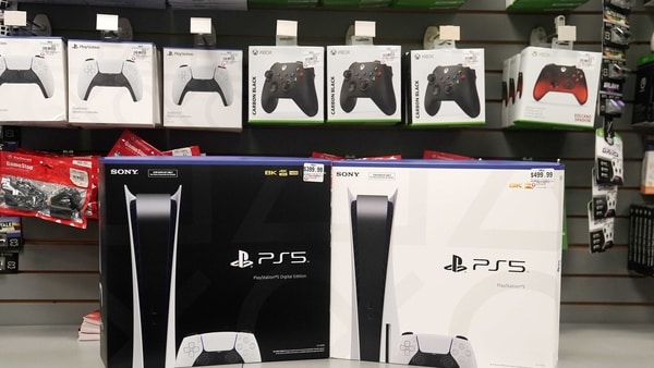 Inside a GameStop store Sony PS5 gaming consoles are pictured in the Manhattan borough of New York City, New York, U.S., November 12, 2020. REUTERS/Carlo Allegri