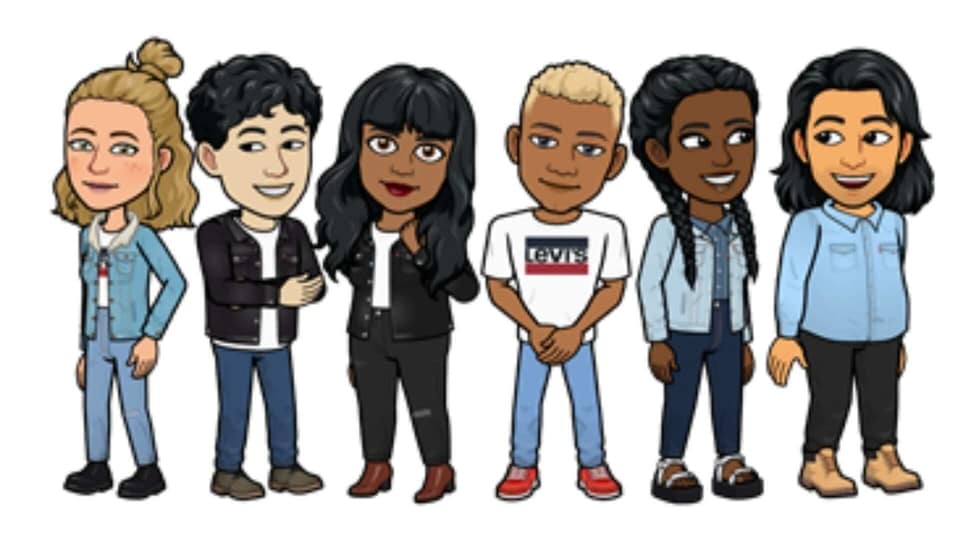 Snapchat Levi's Bitmoji collection.