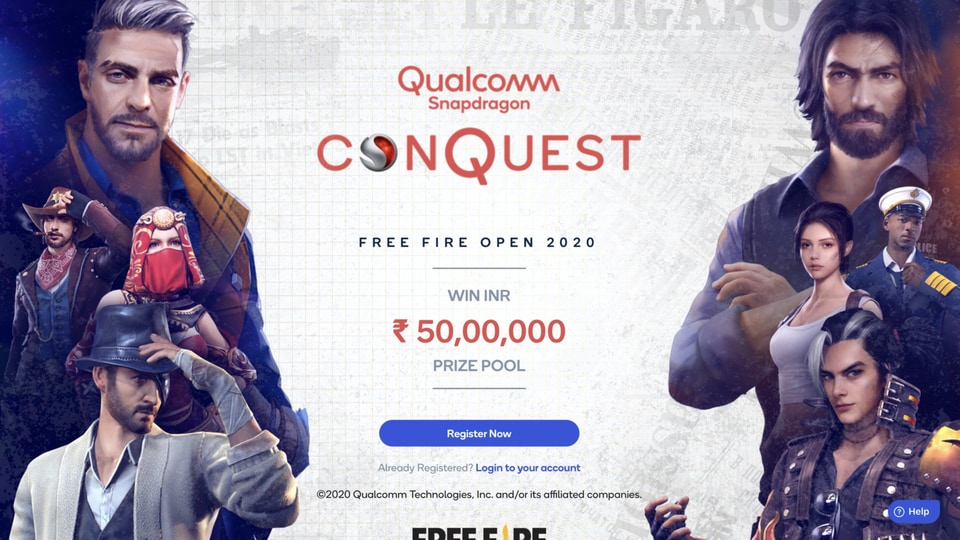 Snapdragon Conquest Free Fire Open 2020 is open for all Indian residents older than 12 and only other criteria is that you need to have a Garena Free Fire account that is above level 10 to be eligible.