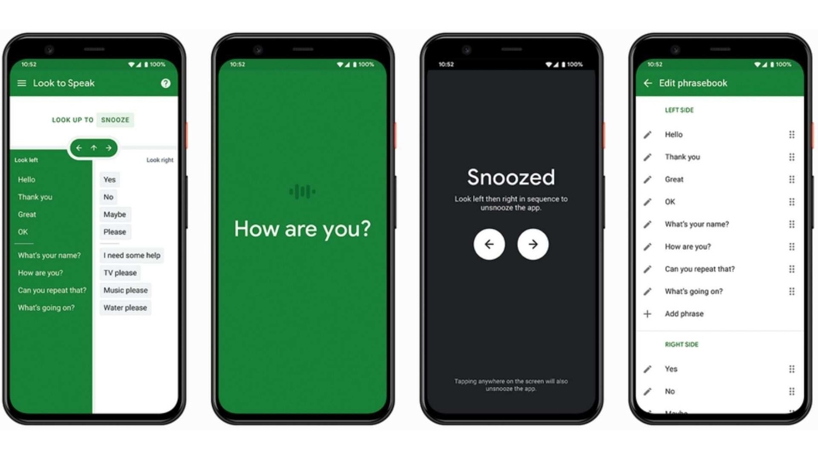 Look to Speak app Look to Speak app