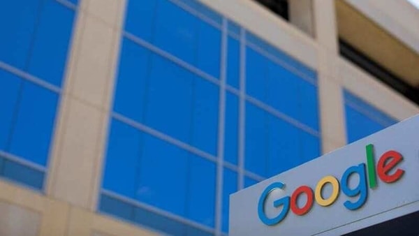 FILE PHOTO: A Google sign is shown at one of the company's office complexes in Irvine, California, U.S., July 27, 2020. REUTERS/Mike Blake/File Photo