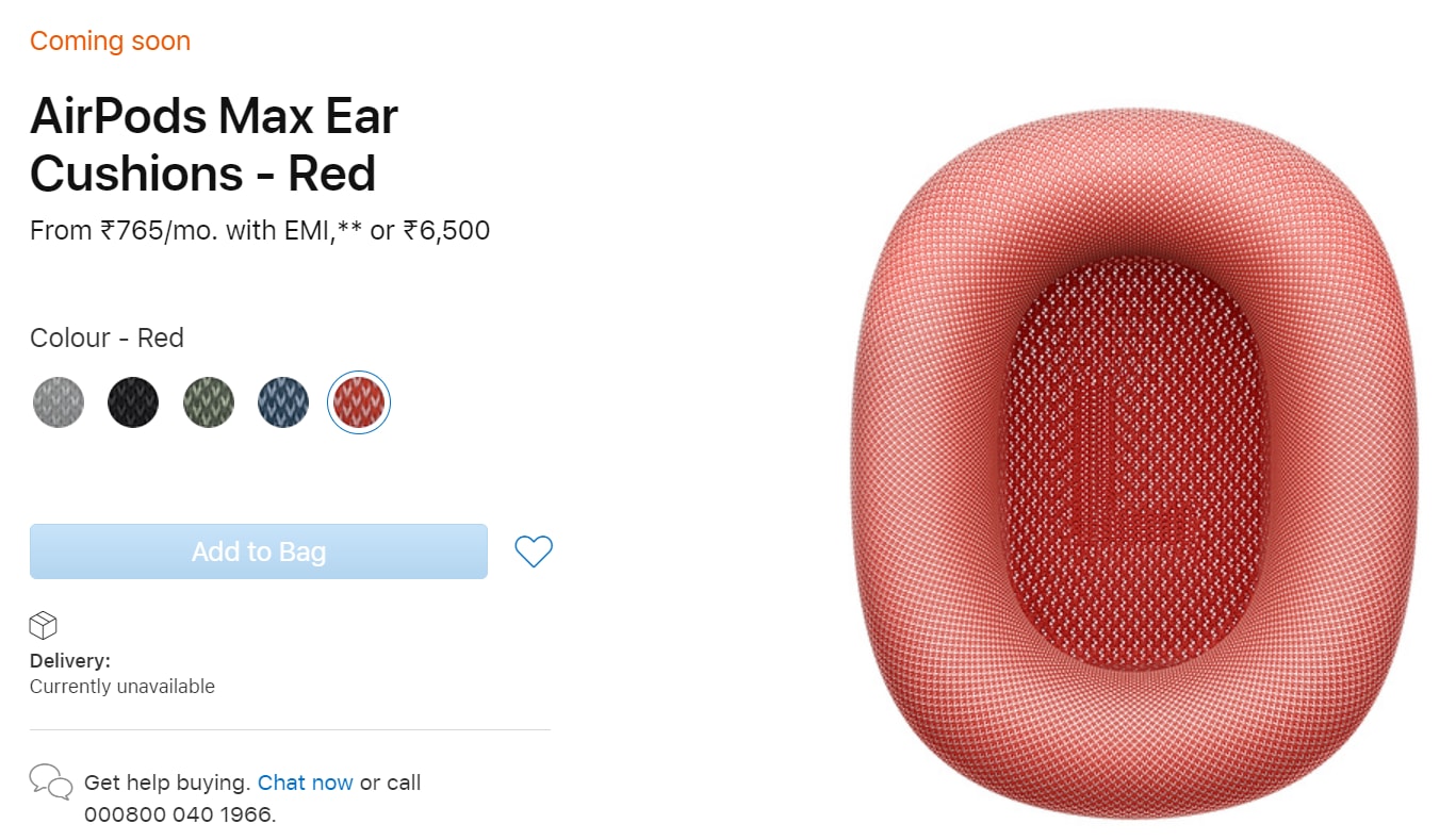 AirPods Max Ear Cushions - Red - Apple