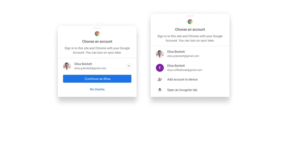 Google is also simplifying the logging in process for the Google Account. So if you are logged into a Google service like Gmail, you are going to get an option to sign into the browser with the Google Account on the device with just a tap.