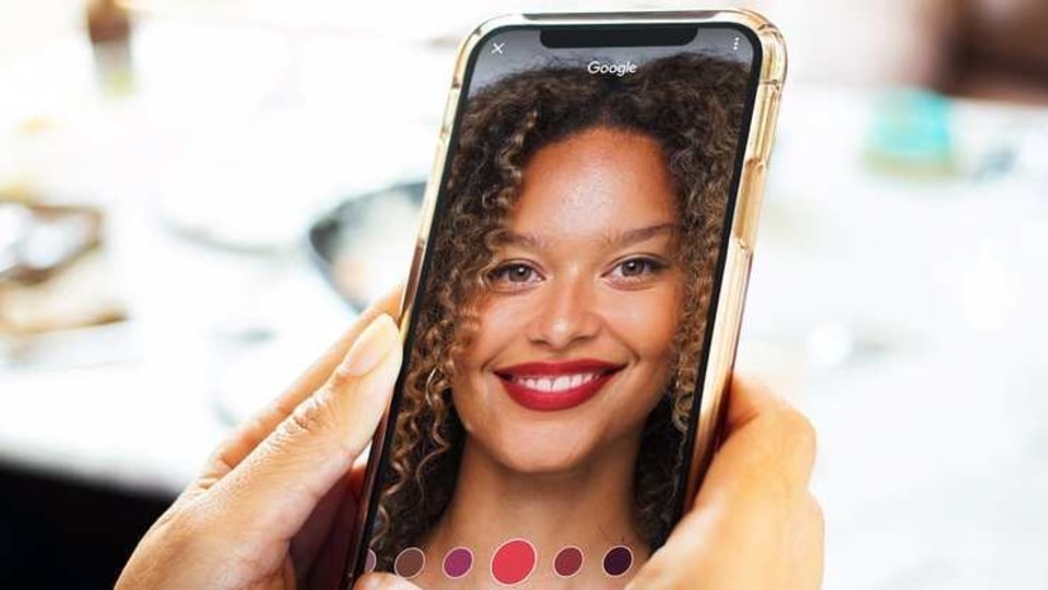 Google will let you try on lipstick and eye shadow online before you buy it. 