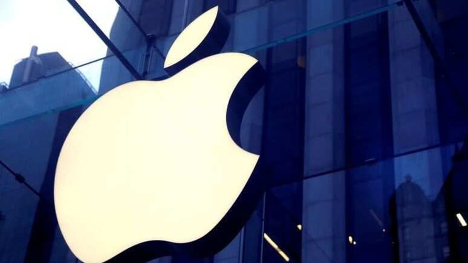 FILE PHOTO: The Apple Inc logo is seen hanging at the entrance to the Apple store on 5th Avenue in Manhattan, New York, U.S., October 16, 2019. REUTERS/Mike Segar