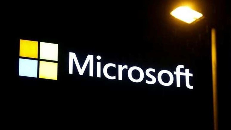 FILE PHOTO:  The logo of Microsoft is seen at an office building in Wallisellen, Switzerland December 21, 2020.  REUTERS/Arnd Wiegmann/File photo