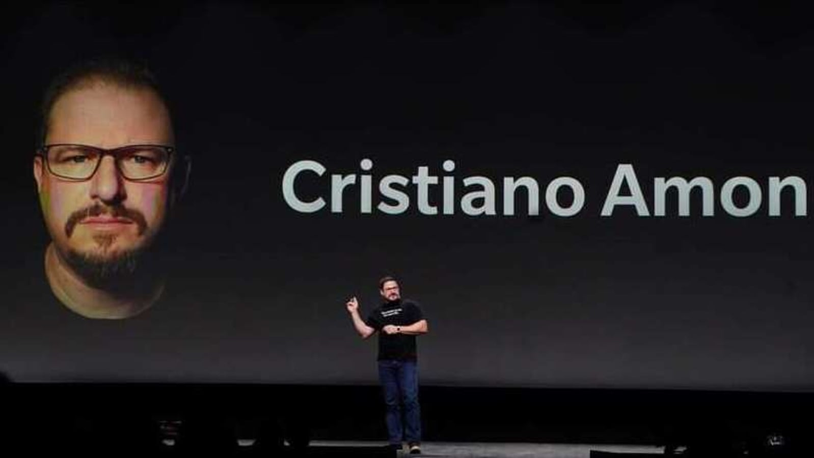 FILE PHOTO: Qualcomm President Cristiano Amon is pictured during a launch event for the new OnePlus 6T in the Manhattan borough of New York, New York, U.S., October 29, 2018. REUTERS/Carlo Allegri