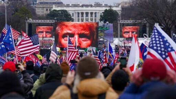 Trump supporters participate in a rally Wednesday, Jan. 6, 2021 in Washington. 