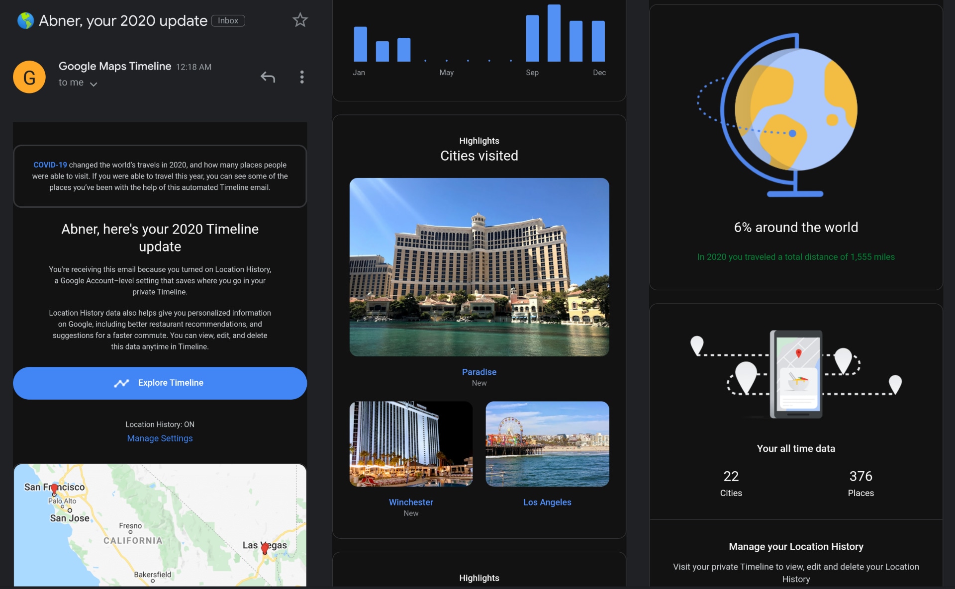 Google Maps is emailing ‘2020 Timeline Update’ to you, and it might be