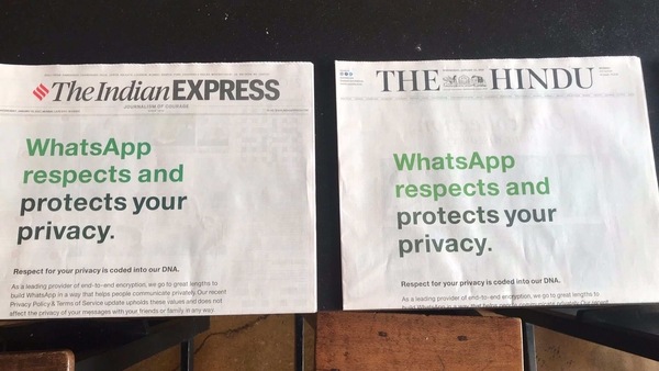 The irony of an online messaging platform resorting to using a print ad in newspapers has not escaped anyone and many people took to social media to call it out.