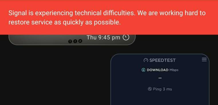 The banner Signal has added on the app. The banner Signal has added on the app.